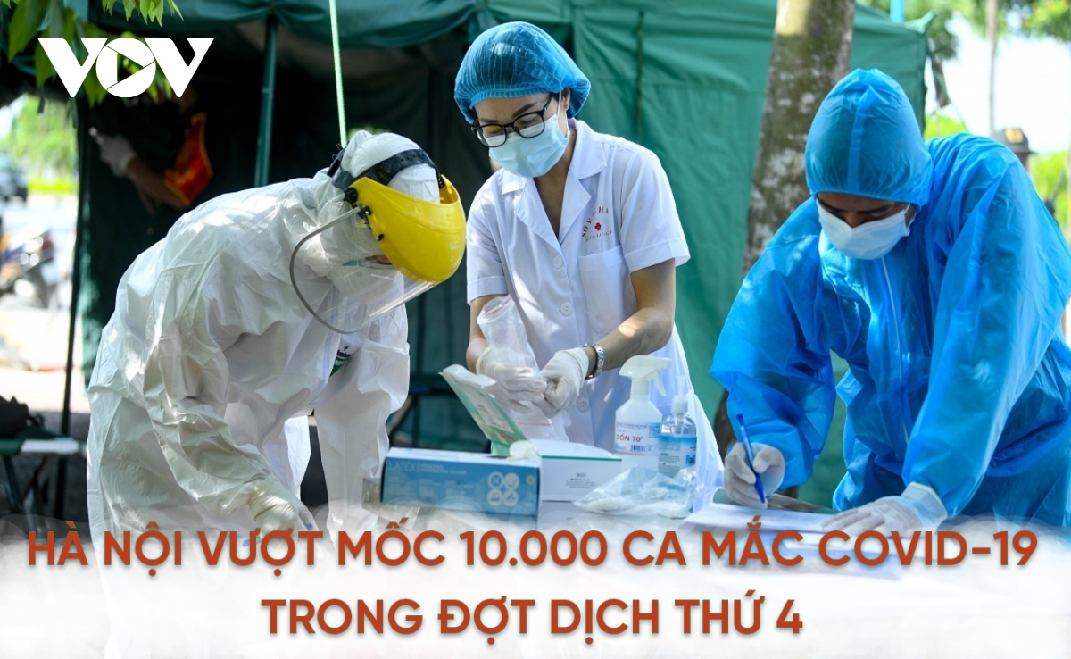 Hà Nội vượt mốc 10.000 ca mắc COVID-19 kể từ đợt dịch thứ tư bùng phát